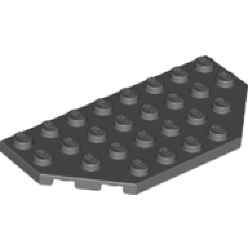 Wig, Plaat 4x8 met afgesneden hoeken Dark Bluish Gray